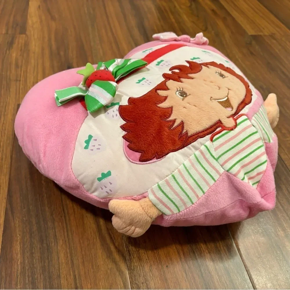 Strawberry Shortcake vintage y2k heart shaped pillow